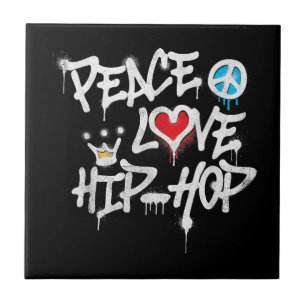 Azulejo Peace Love Hip Hop Dance