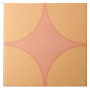 Azulejo Peach Apricot y círculo de barrio rosa