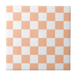 Azulejo Peach Fuzz Checkered Gingham Pattern