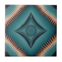 Peach Sunburst de Navajo verde azulado