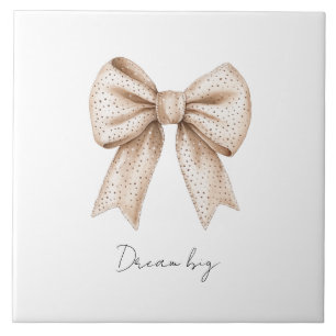 Azulejo Peach White Bow