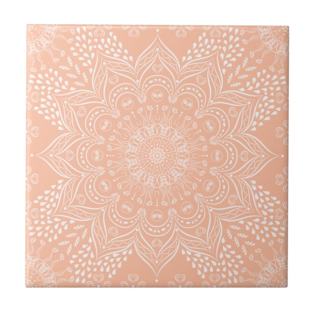Azulejo Peachy Boho Mandala (Frente)