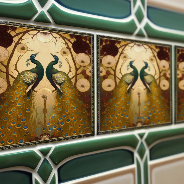 Azulejo Peacock Klimt Wall Decoración Impresionante Art No (Subido por el creador)