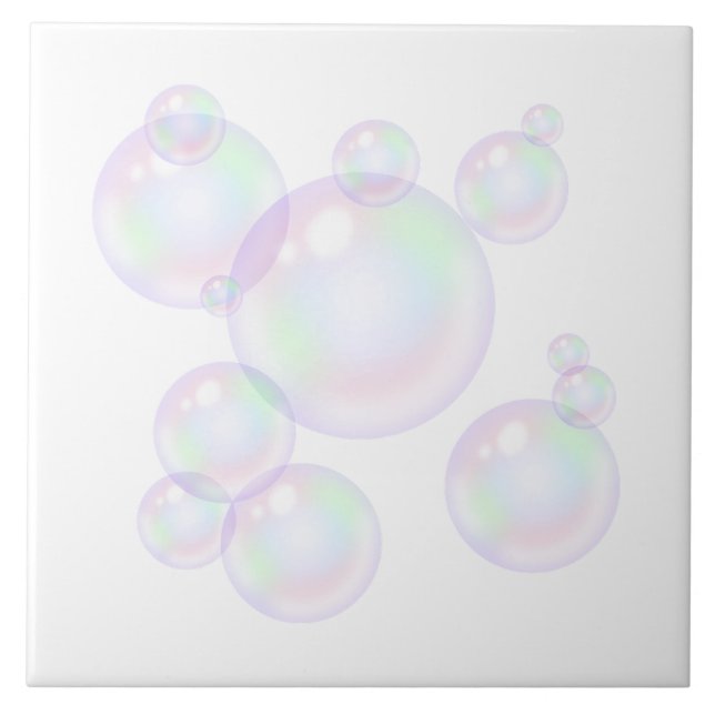 Azulejo Pearl Bubble Bathroom Wall Art (Frente)