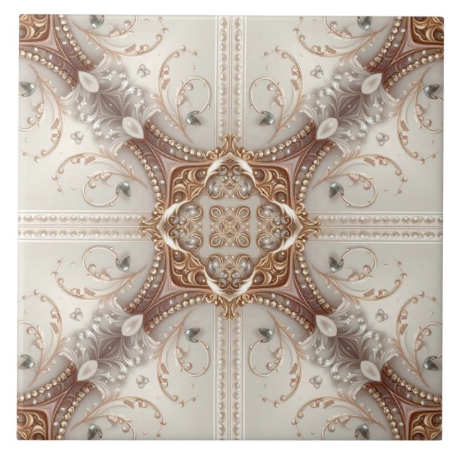 Azulejo Pearl Embellishments Ceramic Tile (Frente)