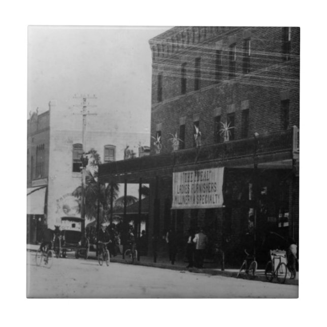 Azulejo Peatones, ciclistas, y caballo-carros (Frente)