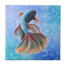 Peces irlandeses en azul