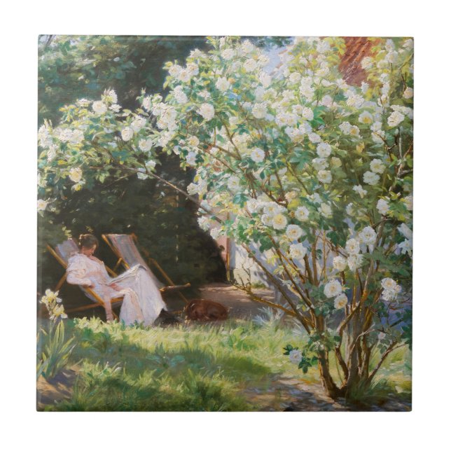Azulejo Peder Severin Kroyer - Rosas (Frente)
