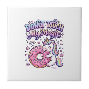 Azulejo Pegatina de idea de regalo mágico de donut de unic
