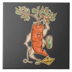Azulejo Pelea de zanahorias Funny Hogar