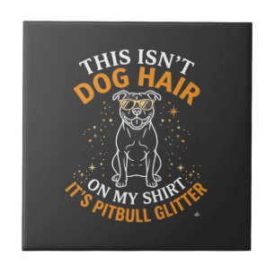 Azulejo Pelo de Perro Pitbull Brillo Usando Gafas de Sol E