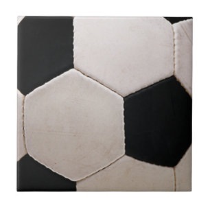 Azulejo Pelota de fútbol blanca y negra