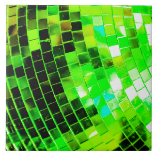 Azulejo Pelota disco espejo verde