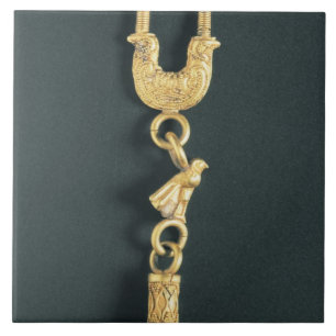 Azulejo Pendiente del oro con el colgante descenso-formado