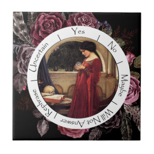 Azulejo Péndulo de flores rojas y negras degradadas