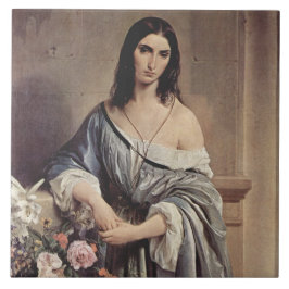 Azulejo Pensamientos melancólicos (por Francesco Hayez)