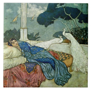 Azulejo “Pensando en Lady Yang” de Edmund Dulac