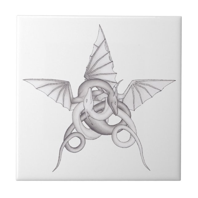 Azulejo Pentagram del dragón (Frente)