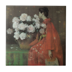 Azulejo Peonías por William Merritt Chase, Arte fino vinta