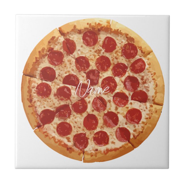 Azulejo Pepperoni Pizza Thunder_Cove (Frente)