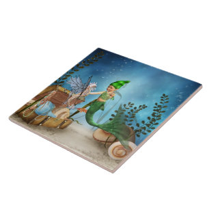 Azulejo Pequeña sirena 4 mosaico