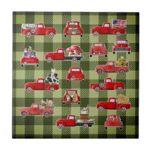 Pequeño país de camiones rojos