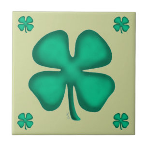 Azulejo pequeño verde de 5 lt de trébol irlandés d