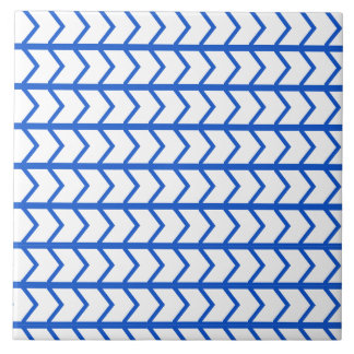 Azulejo Pequeños Chevrons Art Deco en mosaico azul