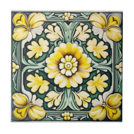 Azulejo peranakan de diseño vintage