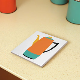 Azulejo Percolador de café naranja