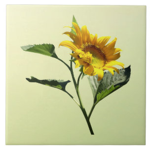 Azulejo Perfil de un mosaico de girasol