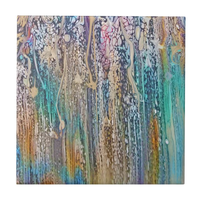 Azulejo Perforaciones de Verde azulado y beige (Frente)