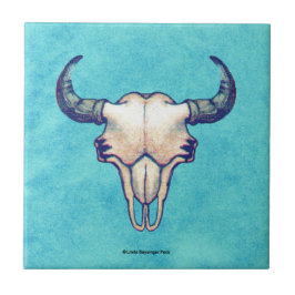Azulejo Pergamino Turquoise Faux de Buffalo