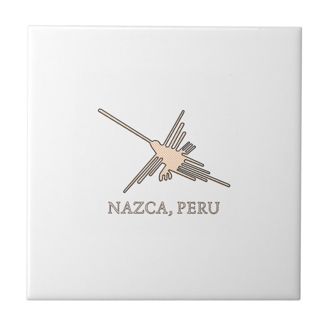 Azulejo Periódico Geoglyph de Nazca Hummingbird (Frente)