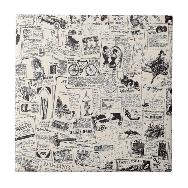 Azulejo Periódico Vintage (Frente)