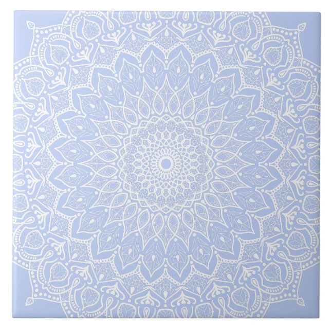 Azulejo Periwinkle Mandala - Bora en Juniper Berry (Frente)