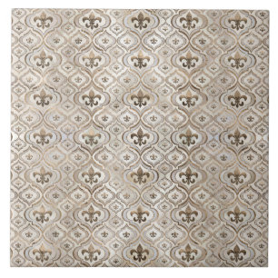 Azulejo Perla y oro