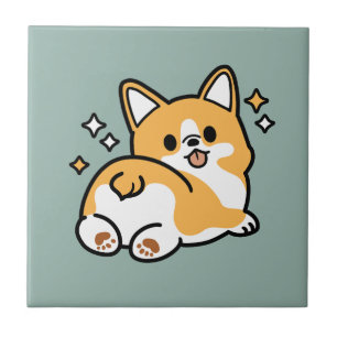 Azulejo Pero primero, Nap - Personalizado de Corgi Butt