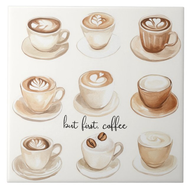 Azulejo Pero Primero, Tazas de Café (Frente)