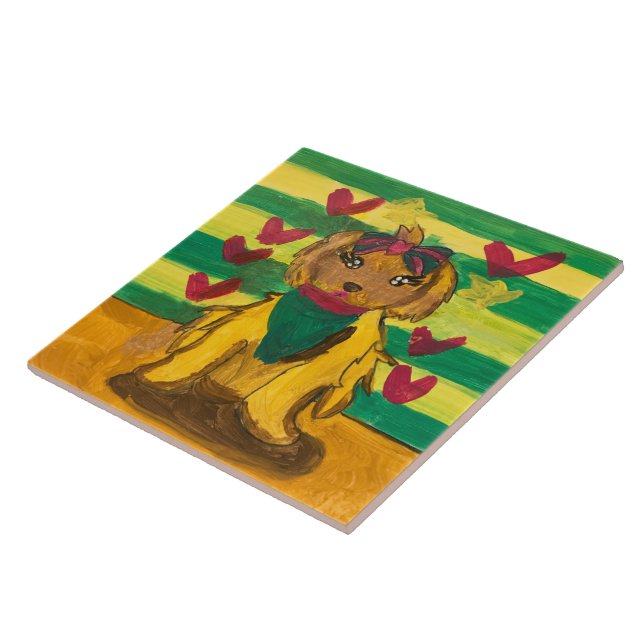 Azulejo Perrito "Arte de Niños" (Lado)