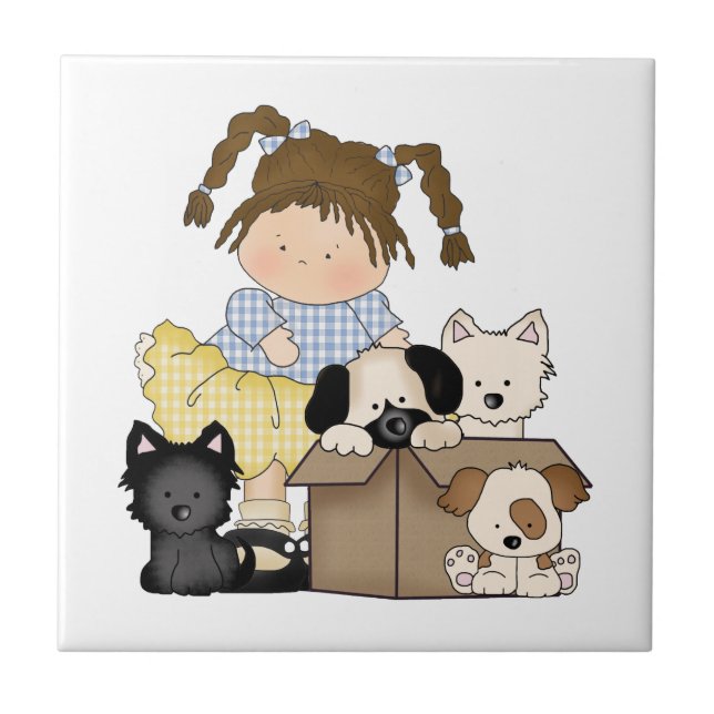 Azulejo Perritos del amor (Frente)