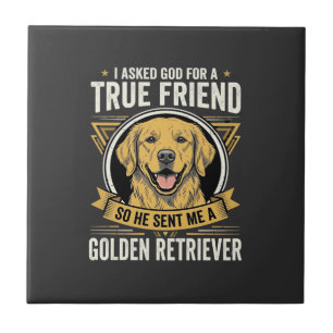 Azulejo Perro amigo verdadero Retriever Dorado