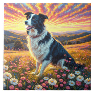 Azulejo Perro Border Collie