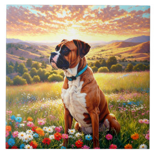 Azulejo Perro boxer