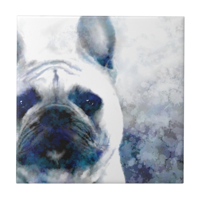 Azulejo Perro Bulldog francés 159 (Frente)