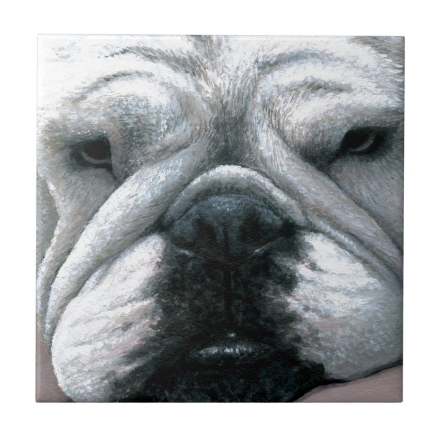 Azulejo Perro Bulldog inglés 118 (Frente)