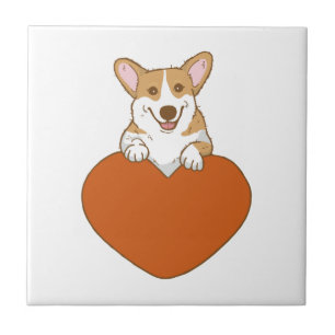 Azulejo Perro cachorro de Corgi Cute