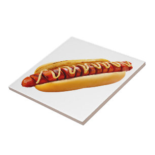 Azulejo Perro caliente de SlipperyJoe's con vibra de BBQ d