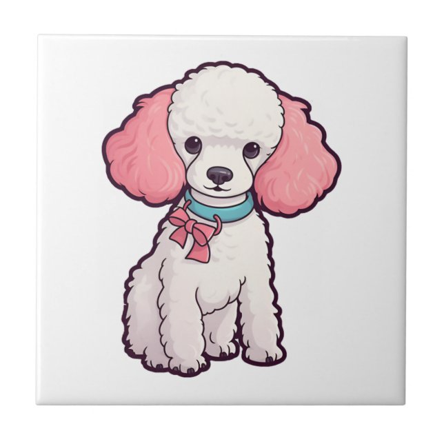 Azulejo Perro Caniche Super Lindo (Frente)