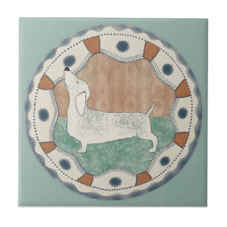 Azulejo Perro Capricho Azul Terracota Aqua